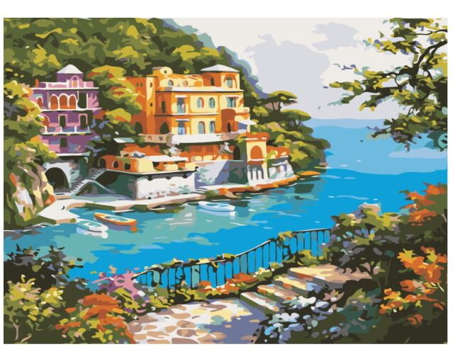 Casă pe malul mări 40x50cm 07640