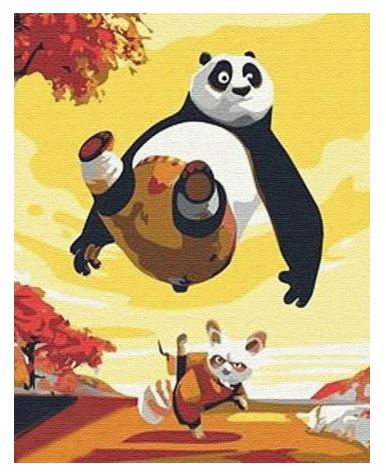 Kung Fu Panda 2140, pictura pe numere 30x40 cm