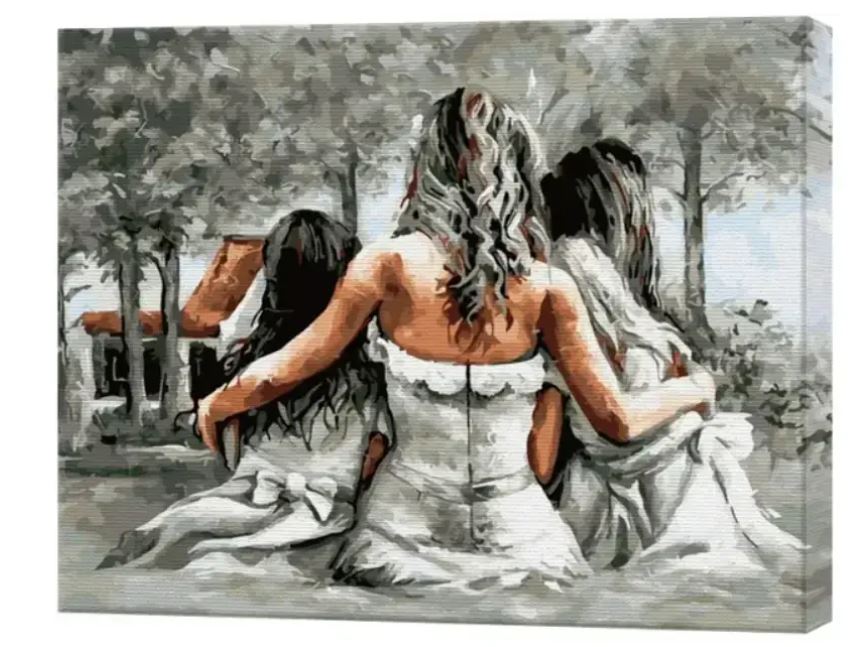 Mama cu fiicele 40x50 cm
