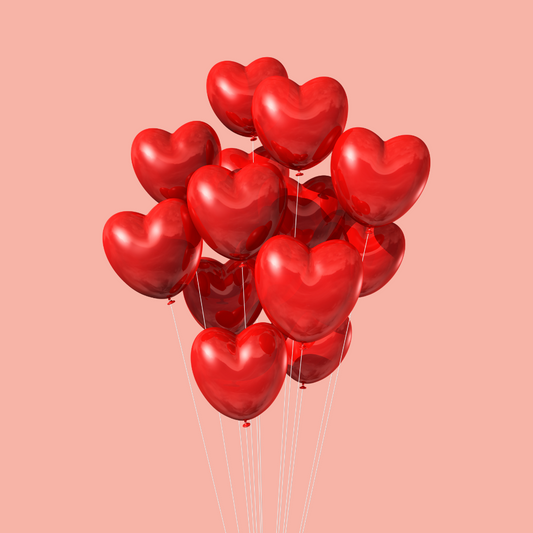 Set 11 Baloane cu Heliu Inimă Latex