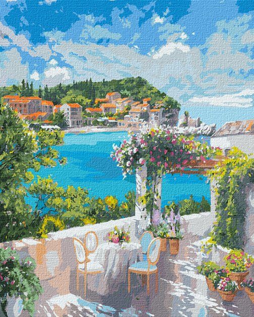 Dejun pe malul marii 50x65 cm