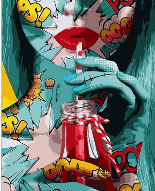 Pop art girl 2 VA 1433 Pictura pe numere 40x50