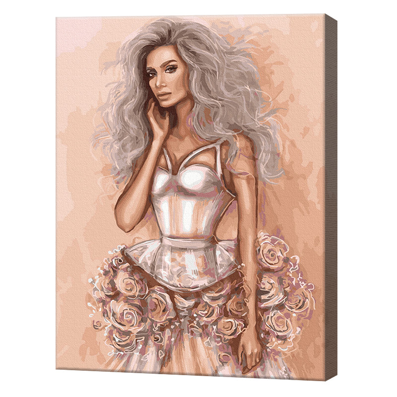 Frumoasa în nuanțe roz pal 40x50 cm