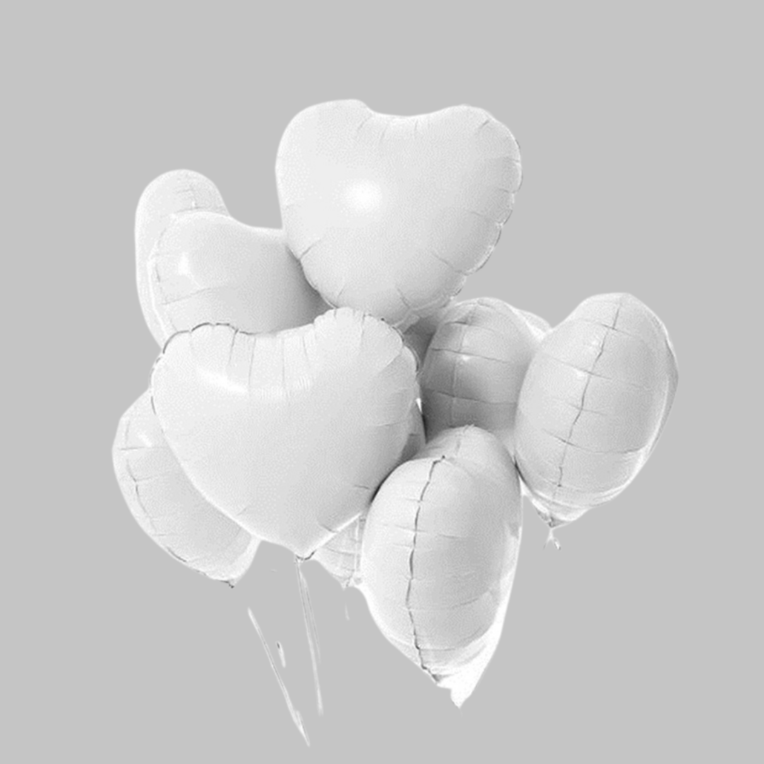 Set 11 Baloane cu Heliu Inimă Folie
