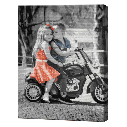 Cuplu pe motocicletă 40x50 cm