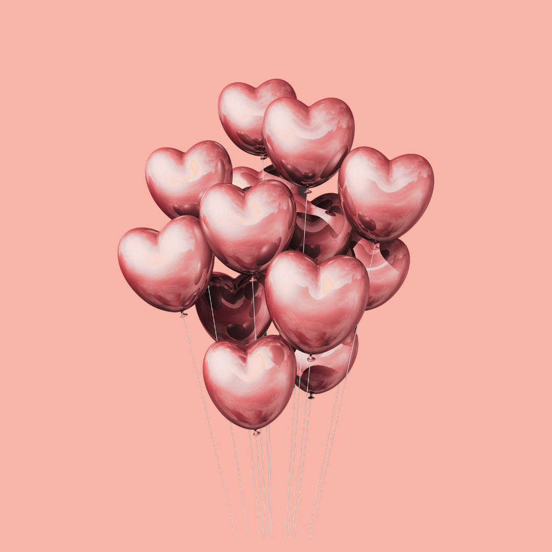 Set 11 Baloane cu Heliu Inimă Latex